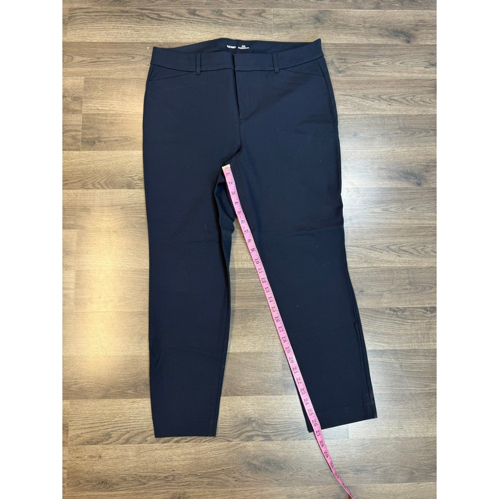 Old Navy Pixie High Rise Secret-Slim Pocket Navy Blue Ankle Pants Womens 16